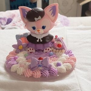 Disney Pink and Purple Cat Figure